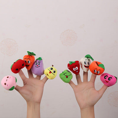 Plush Cartoon Finger Puppets for Kids Storytelling