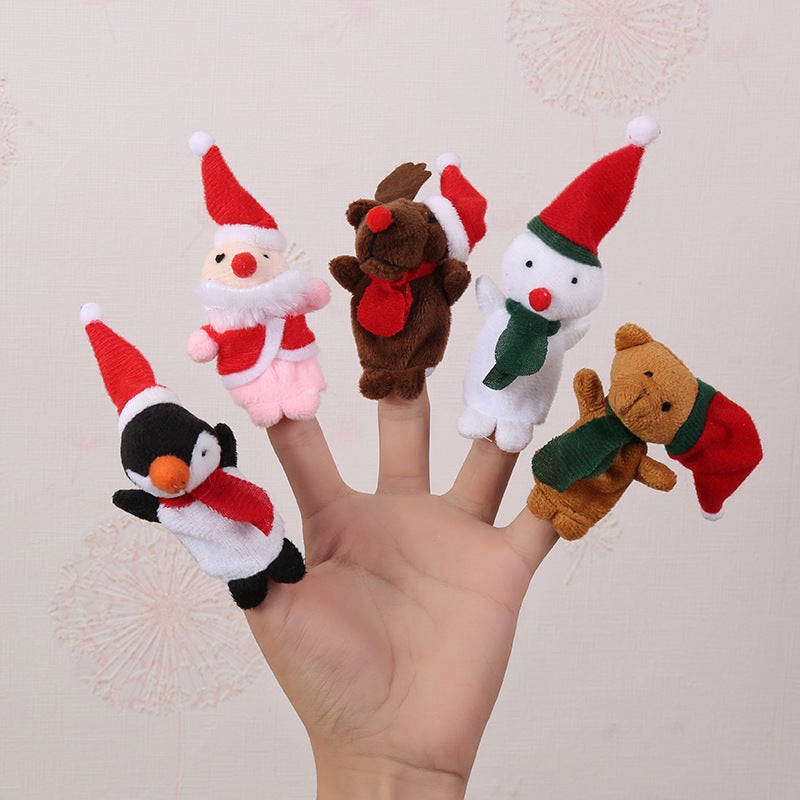 Plush Cartoon Finger Puppets for Kids Storytelling