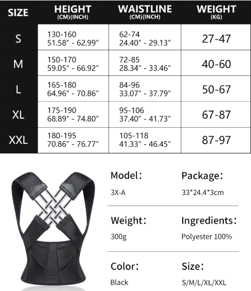 Adjustable Back Support Posture Corrector Belt