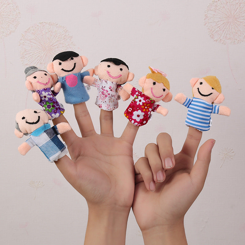 Plush Cartoon Finger Puppets for Kids Storytelling
