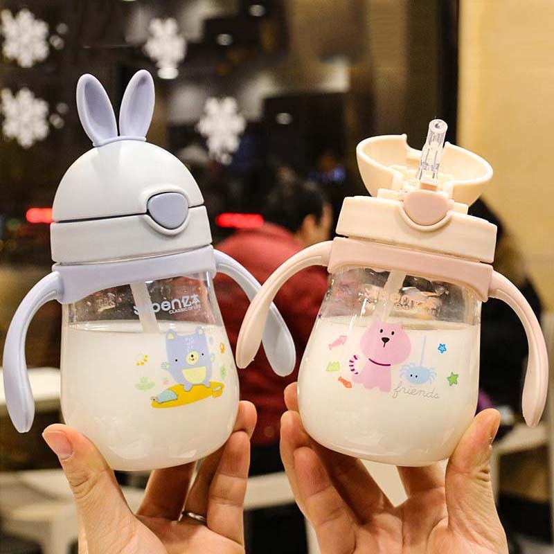 Cartoon Kids Straw Cup 280ml