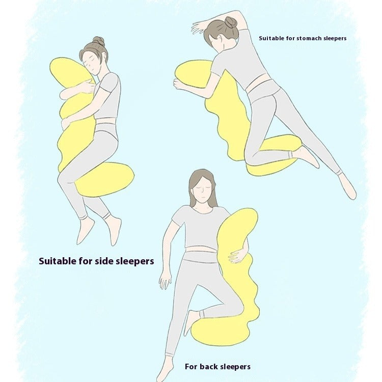 Ergonomic Maternity Body Pillow with Leg Support