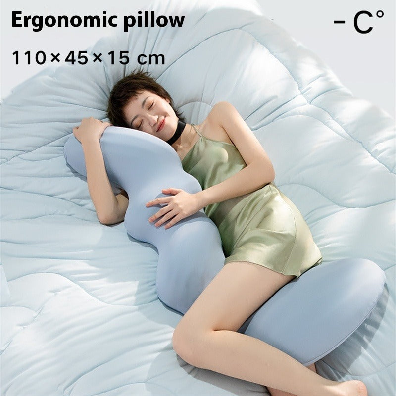 Ergonomic Maternity Body Pillow with Leg Support